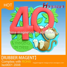 Popular magnetic rubber fridge magnet with soft PVC